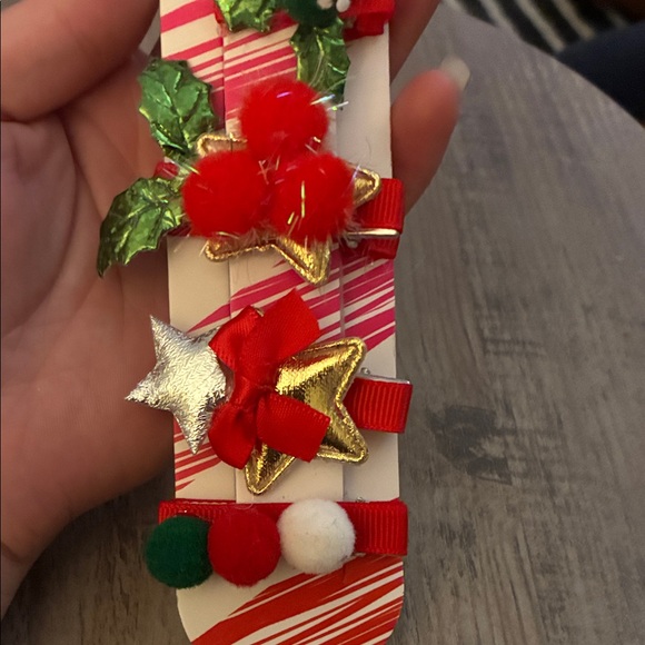 Copy - Festive Red and Green Hair Clip Set - Picture 3 of 4